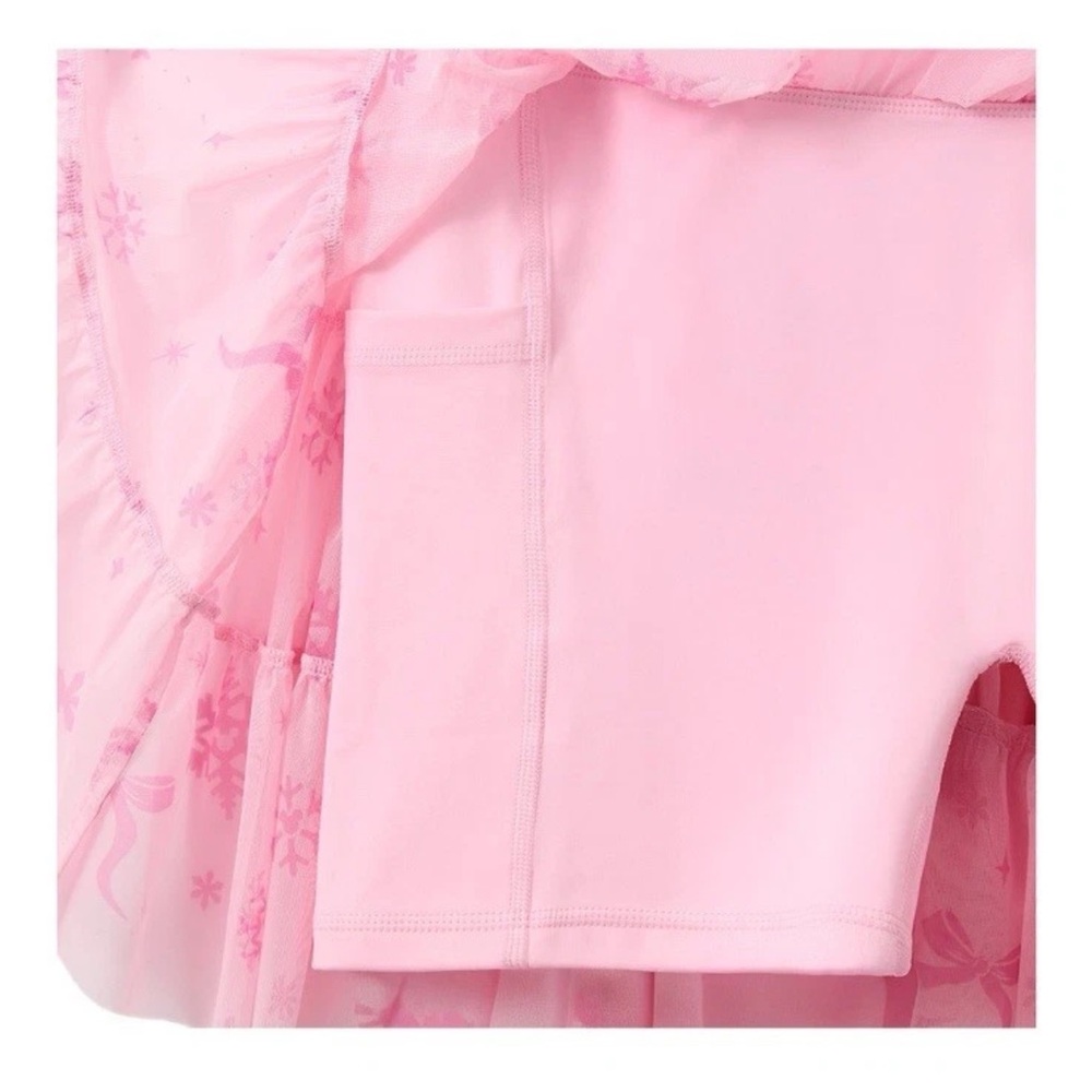 Disney Fantasyland Castle Holiday Mesh Skort Skirt Activewear tulle Pink XS NWT - Picture 5 of 13